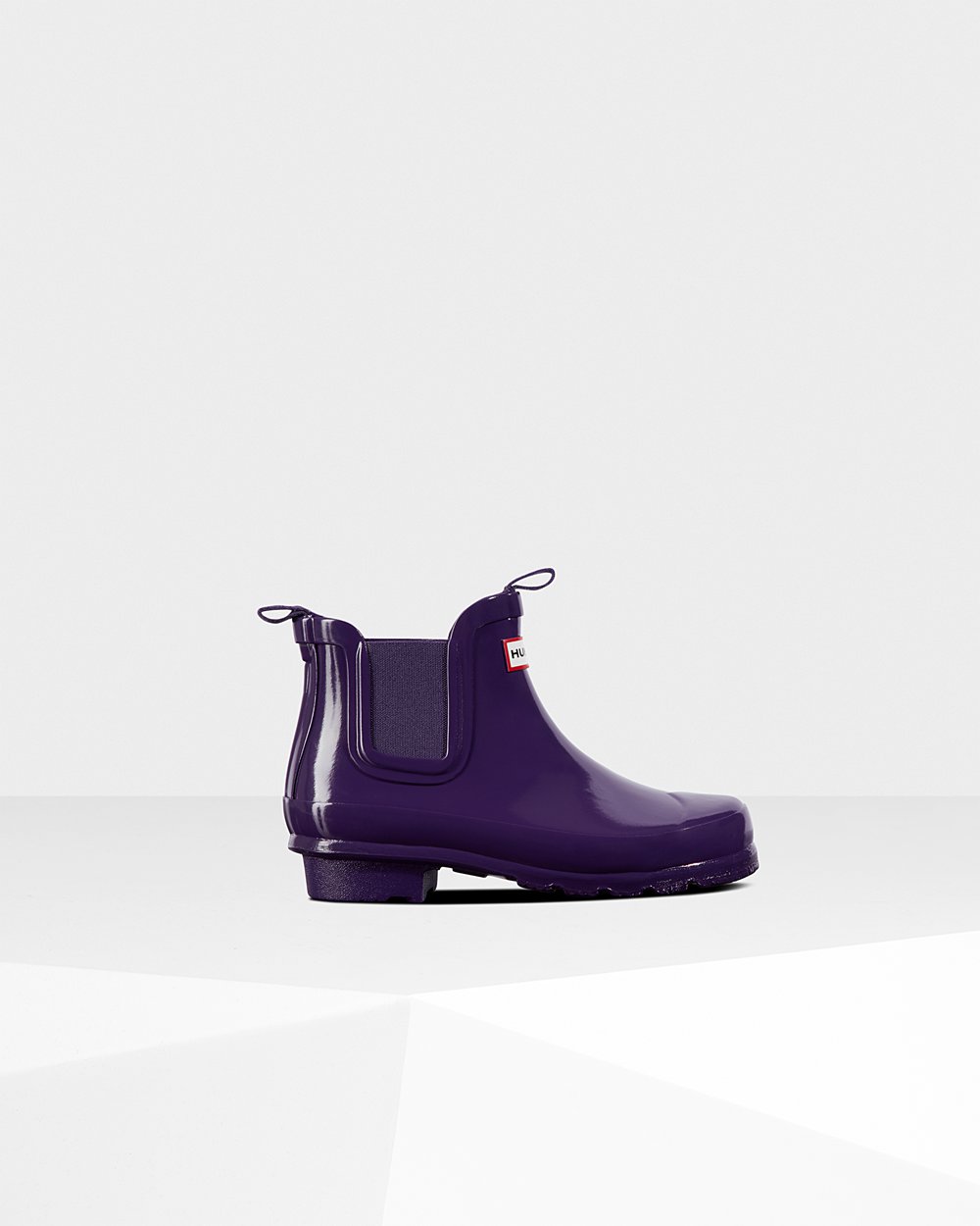 Chelsea Boots Kinderen - Hunter Original Big Gloss - Blauw Paars - 74AYSINHG